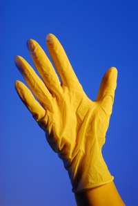 PVC and nitrile gloves are used in professional industries to protect or guard against acids, chemicals and other harmful agents.
