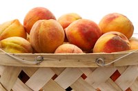 Basket of Fresh Peaches