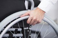 Man in a wheelchair.