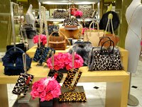 Handbags on display at Saks Fifth Avenue.