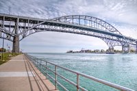 The Blue Water Bridge linking Michigan and Ontario is the second busiest crossing between the U.S. and Canada.