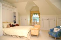 Stay away from the lower end of a sloped ceiling for positive energy.