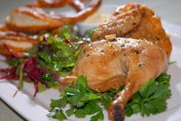 Serve half a roast chicken per person for a substantial meal.