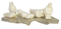 Bone carvings have become a substitute for ivory ones in some countries.