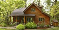 Log siding made from real wood replicates the log-home look at less cost.