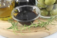 Small bowl of balsamic vinegar