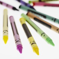 Melt many different wax colors to create a rainbow block crayon.