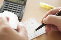 Man writing a check