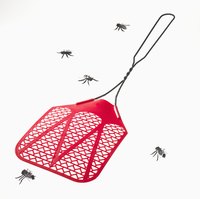 Fly swatters are effective for keeping bugs away from your front door.