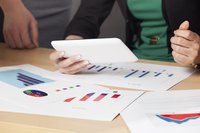 Close-up of business value charts