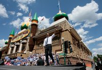 The kernel mosaics at South Dakota's Corn Palace have been the backdrop for presidential campaign stops.