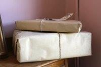 Wrapped packages ready to be mailed.