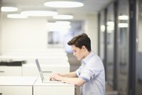 Young man on laptop computer