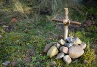 Small gravesite for rabbit