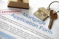 Close-up of approved mortgage application form