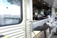 A mobile food truck.