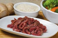 Start with steak strips already cut for stir-fry to save time.