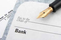Close-up of blank check.