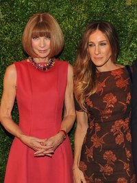 Anna Wintour and Sarah Jessica Parker attend a 2012 screening of the TV movie "In Vogue: The Editor's Eye."