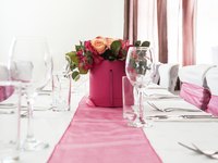 Table runners can create a layered, elegant table.
