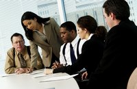 Corporate executives at work