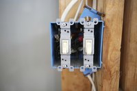 A close-up of a light switch installed during a remodel.
