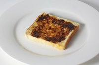 Toast with marmite on top.
