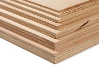 A stack of plywood.
