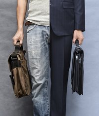 Blend the opposite looks of casual and formal.