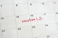 "Vacation" written on calendar.