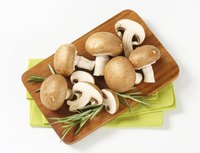 Crimini mushrooms are related to white button mushrooms.
