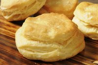 The buttermilk in homemade biscuits helps them rise.