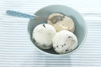 Small bowl of ice cream.