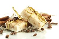 Mold and decorate your homemade cinnamon bark soaps creatively to give as gifts.