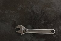 Spanner wrench laying on table