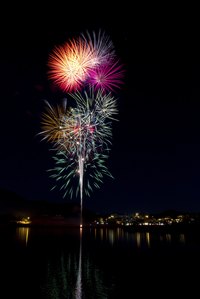 Fireworks on the Las Vegas Strip can be seen throughout the city.