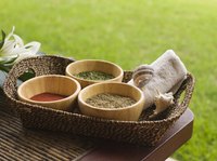Grass baskets made from raffia can be folded when not in use.