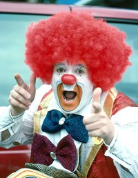 Complete your clown costume with homemade face paint.