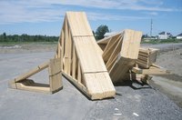 Trusses arrive on the job site bundled and ready to install.