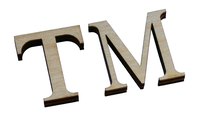 "TM," shows that the word or phrase is to be trademarked.