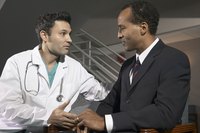 A doctor is having a discussion with a patient.