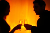 Celebrate New Year's at home with a roaring fire and a celebratory glass of sparkling wine.