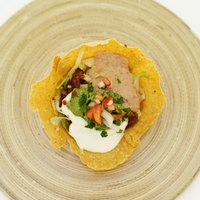 Crema fresca is a traditional topping for tacos or taco salad.