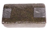 Peat moss is a brown, fibrous material that absorbs large quantities of water.