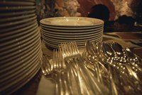 Silver is a common material for flatware.
