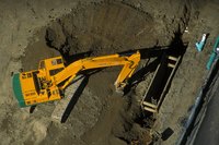 Basement excavations must include access slopes for workers and their equipment.