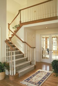 A stair runner is an attractive addition to a home.