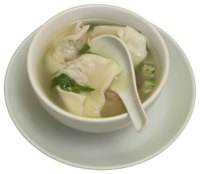Wonton soup is a classic Chinese meal.
