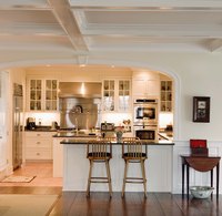 The addition of a countertop lends functionality to your half wall.