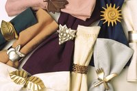 Monograms personalize decorative items such as cloth napkins.